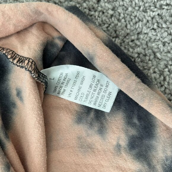 Preston & James Acid Wash Zodiac Raw Edge Cotton Cropped Shirt Large - Picture 7 of 9